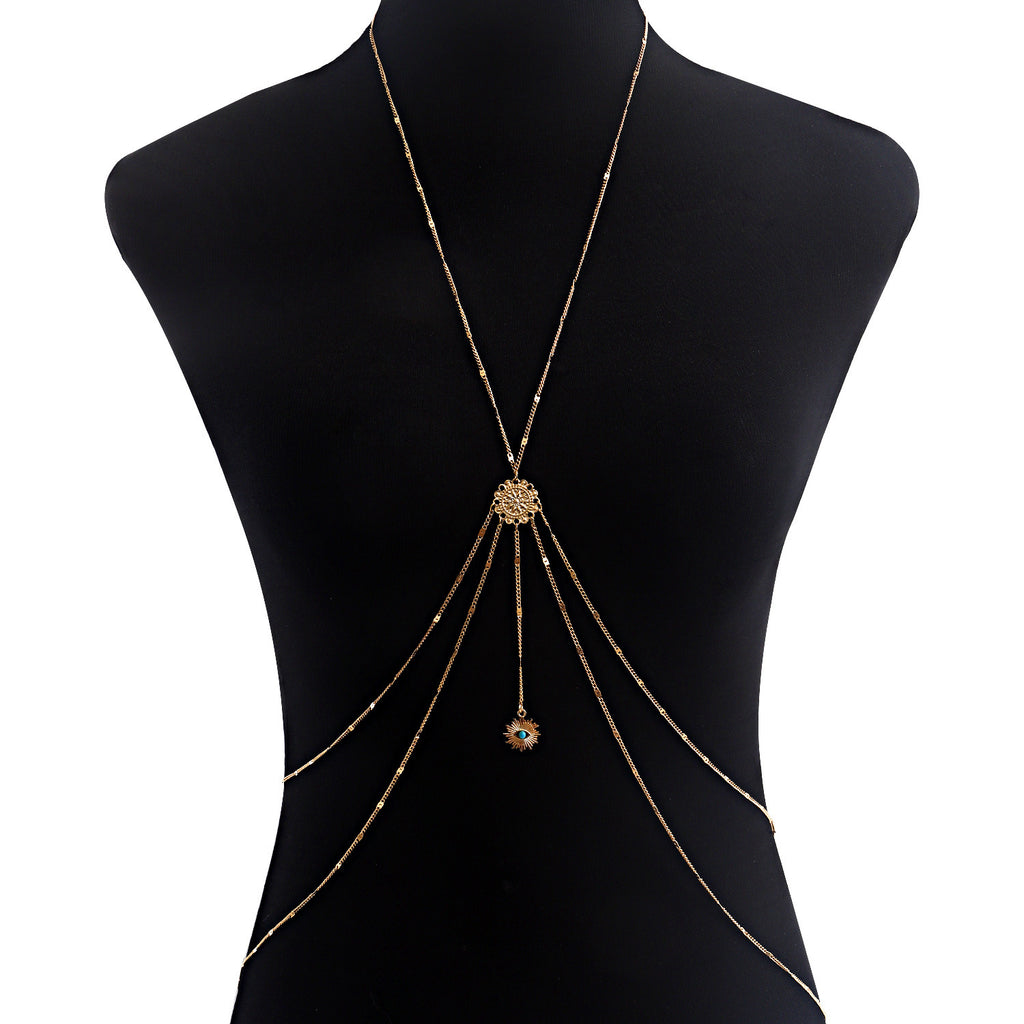Sexy Chain Nightclub Necklace Integrated Body Chains