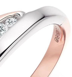 Women's Simple And Fashionable Two-color Gold-plated Ring