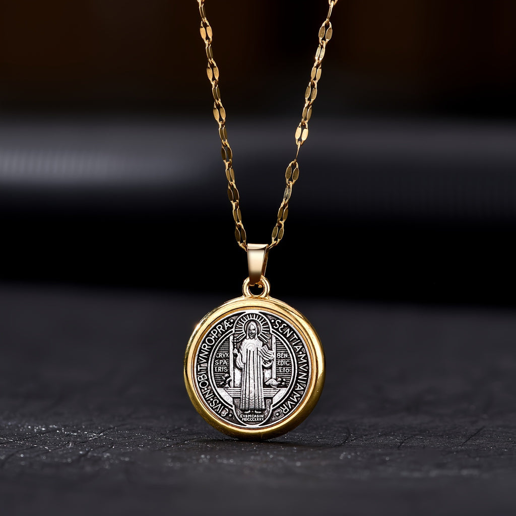 St. Benedict Cross Alloy Necklace Simple High-end Necklace Accessories