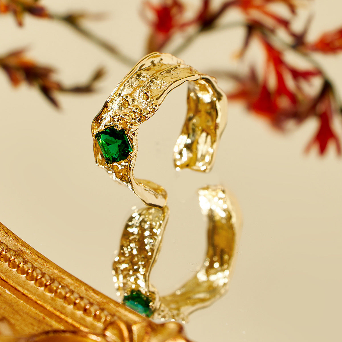 Irregular Zircon Ring Fashion Retro Ladies