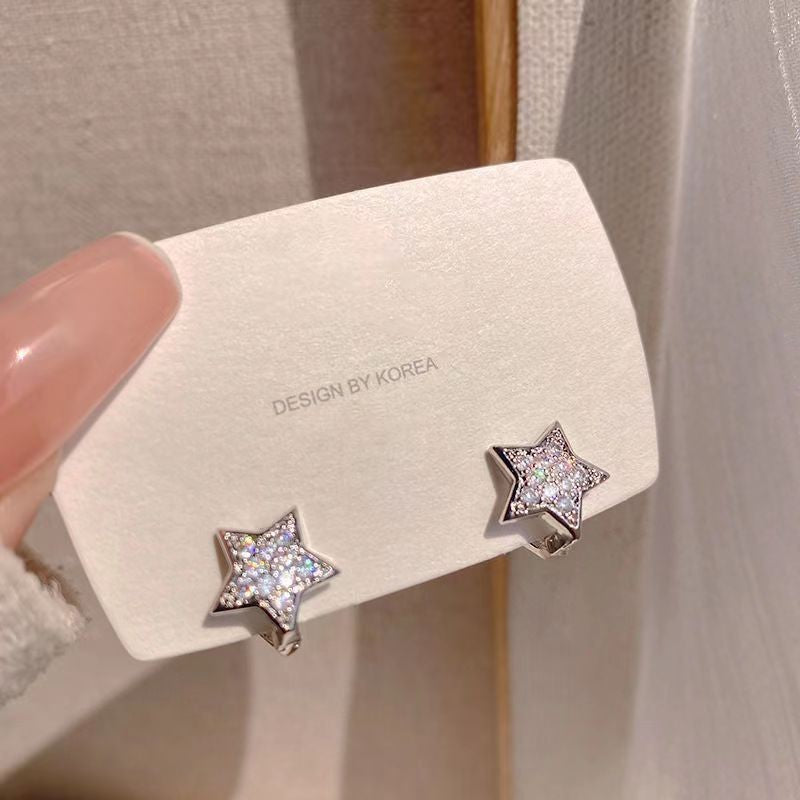 Fashionable High-end Star Zircon Earrings For Women