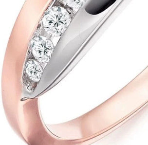 Women's Simple And Fashionable Two-color Gold-plated Ring