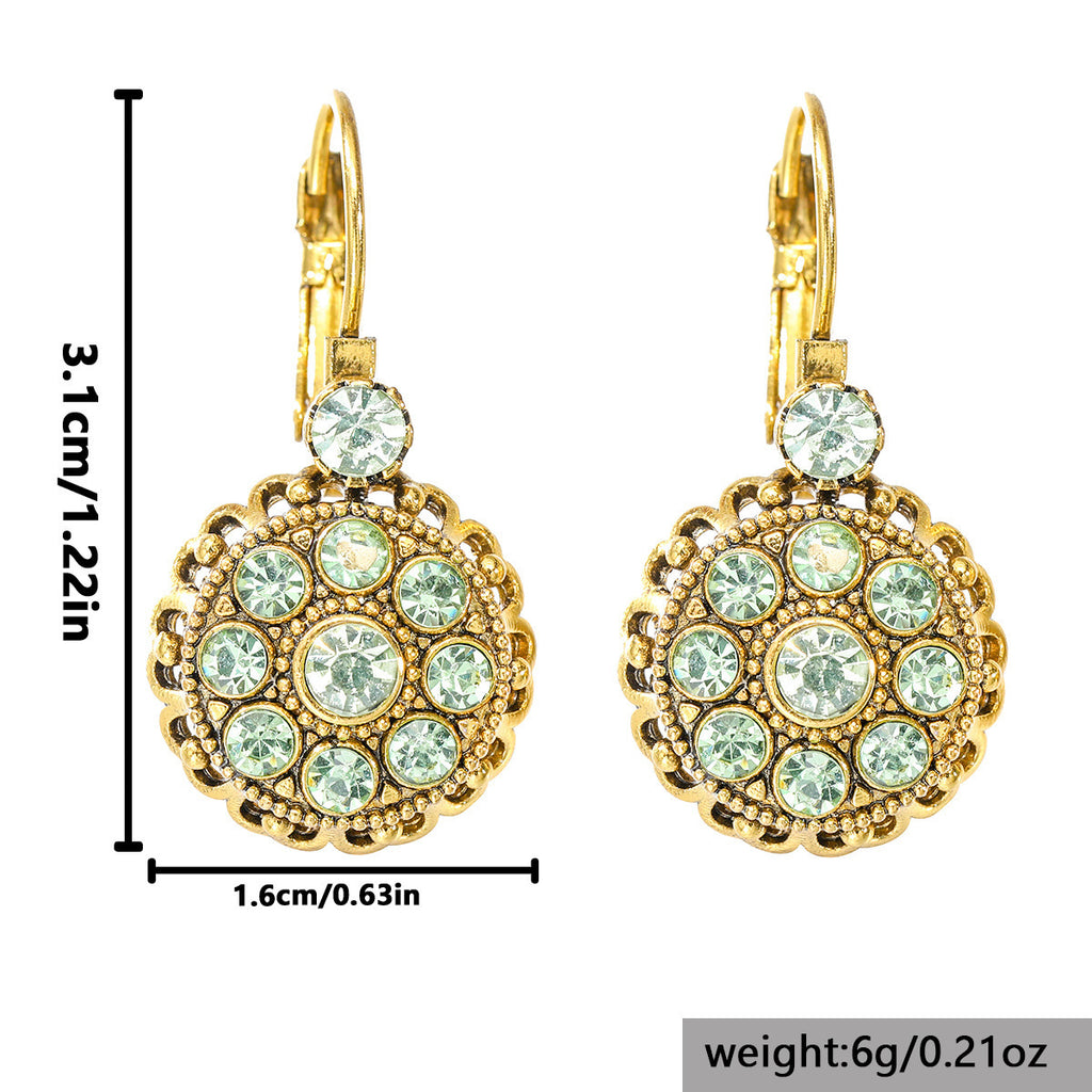 Luxury Gemstone Earrings Fashion Gift For Ladies