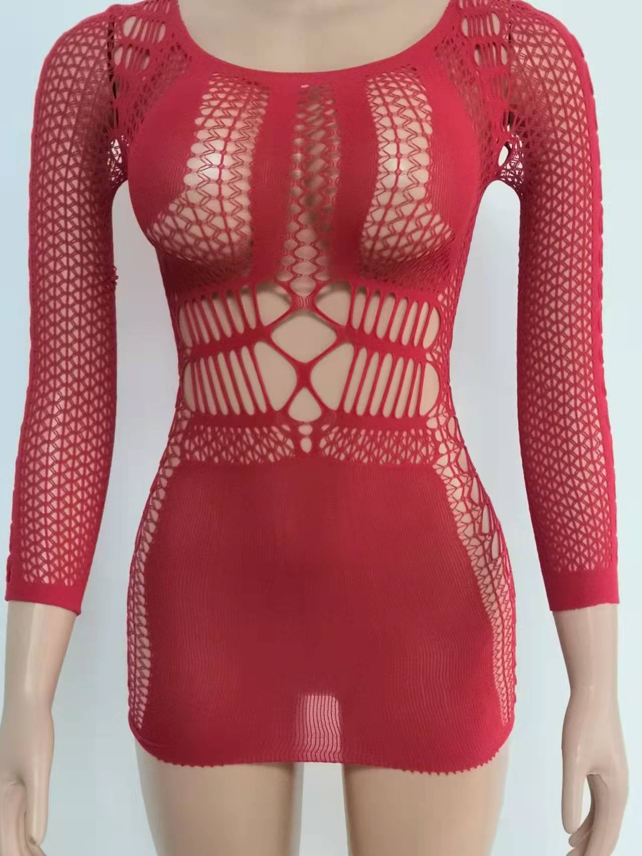 Underwear Hollow Bodysuit Uniform Hip Skirt