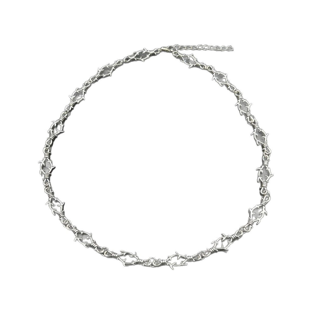 Gothic Punk Thorns And Thorns Necklace Clavicle Chain