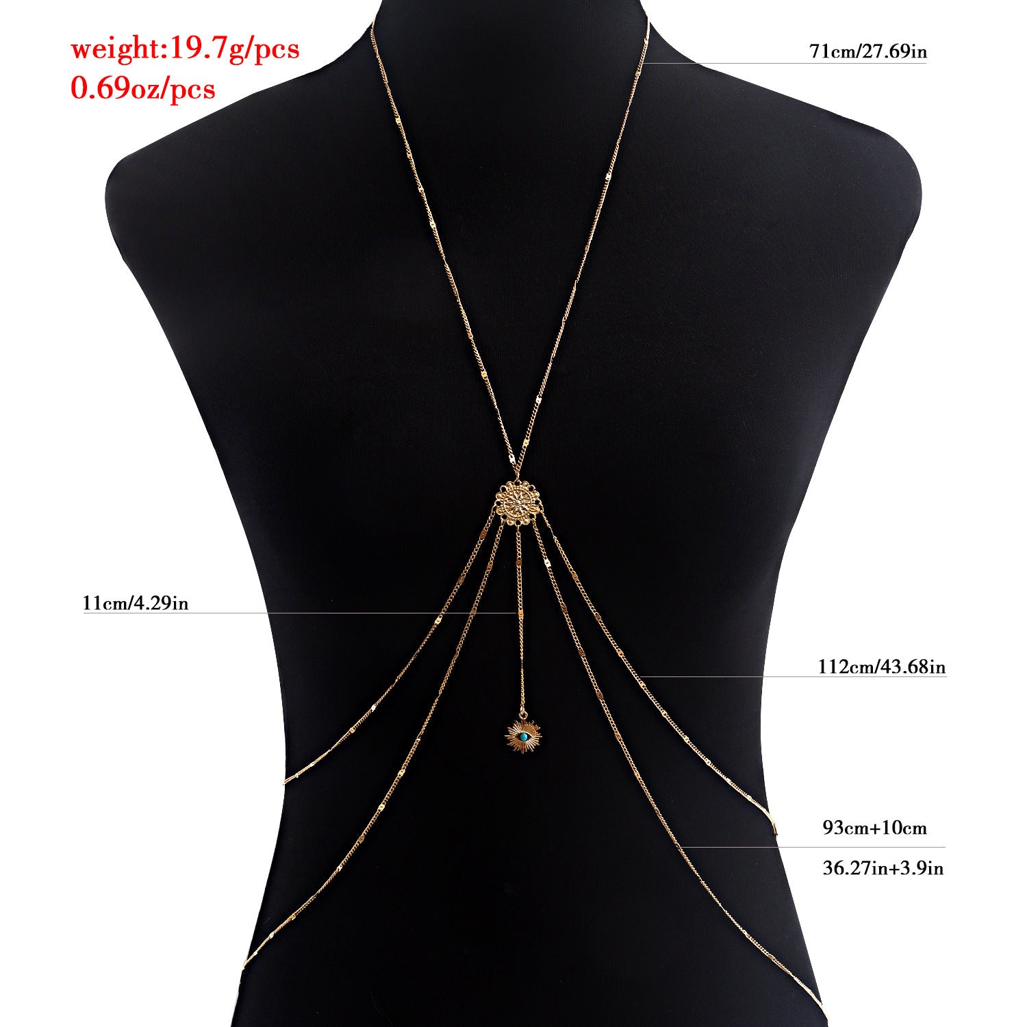 Sexy Chain Nightclub Necklace Integrated Body Chains