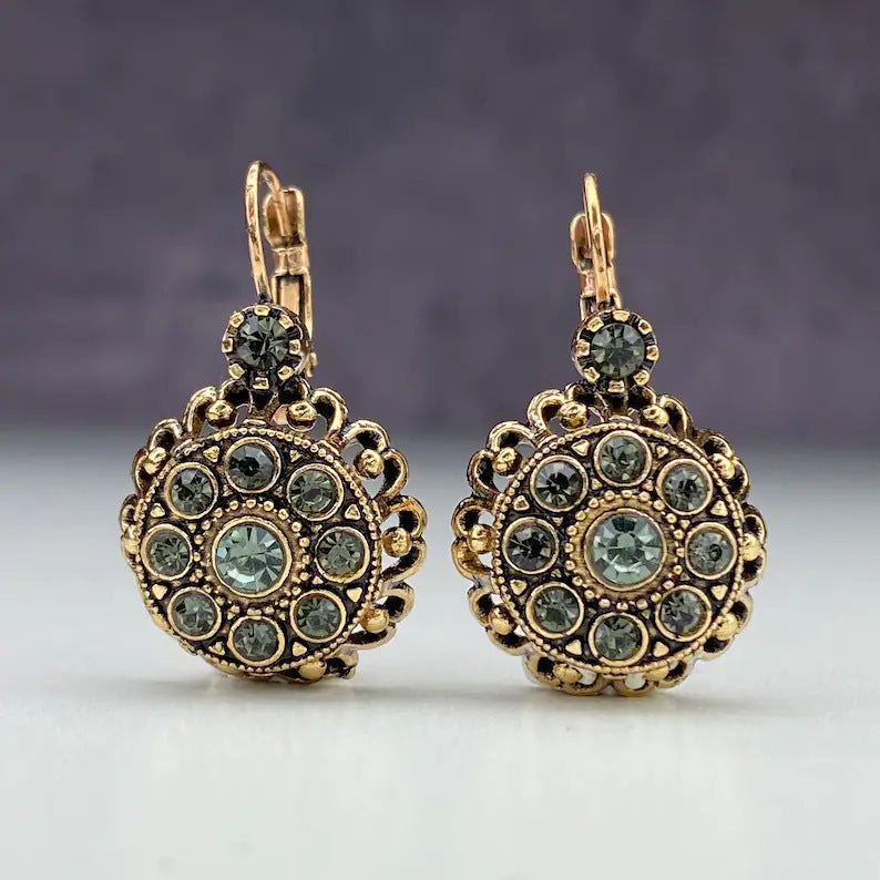 Luxury Gemstone Earrings Fashion Gift For Ladies